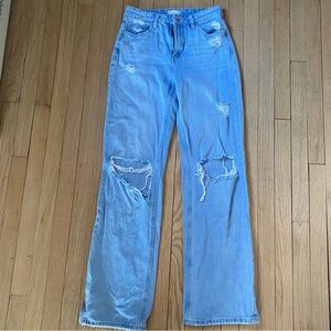 Altar'd State Jeans Women’s 27 Distressed Blue Cotton 34” Casual Juniors
